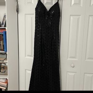 JOVANI Black beaded gown